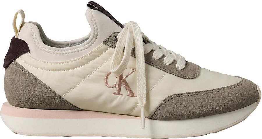 CK Calvin Klein Sneakers van mix van leer en nylon met gestikt logo - Foto 6