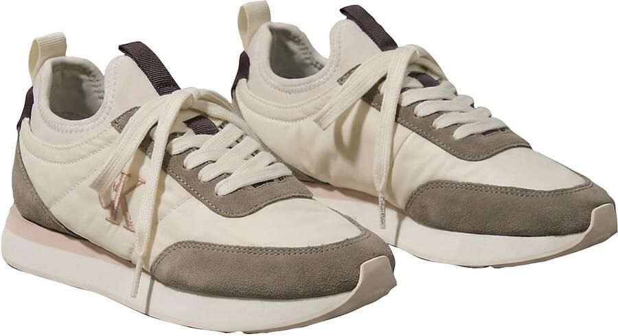 CK Calvin Klein Sneakers van mix van leer en nylon met gestikt logo - Foto 5