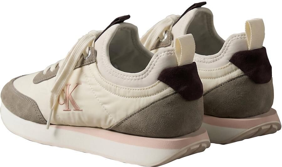 CK Calvin Klein Sneakers van mix van leer en nylon met gestikt logo - Foto 4