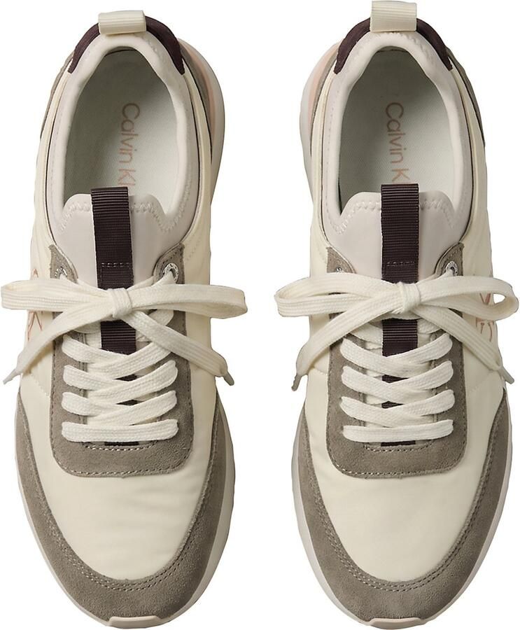 CK Calvin Klein Sneakers van mix van leer en nylon met gestikt logo - Foto 2