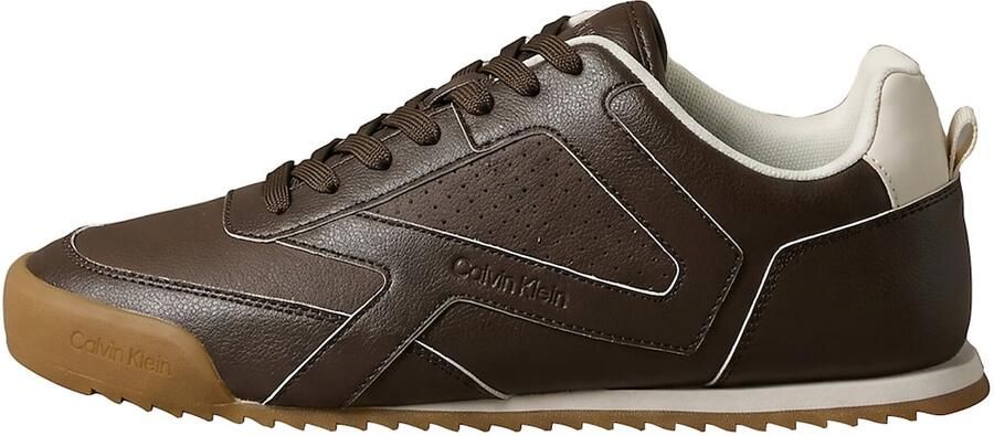 Calvin Klein Sneakers laag donkerbruin wit