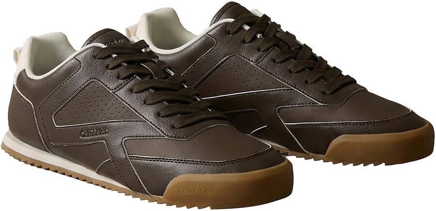 Calvin Klein Sneakers laag donkerbruin wit - Foto 5