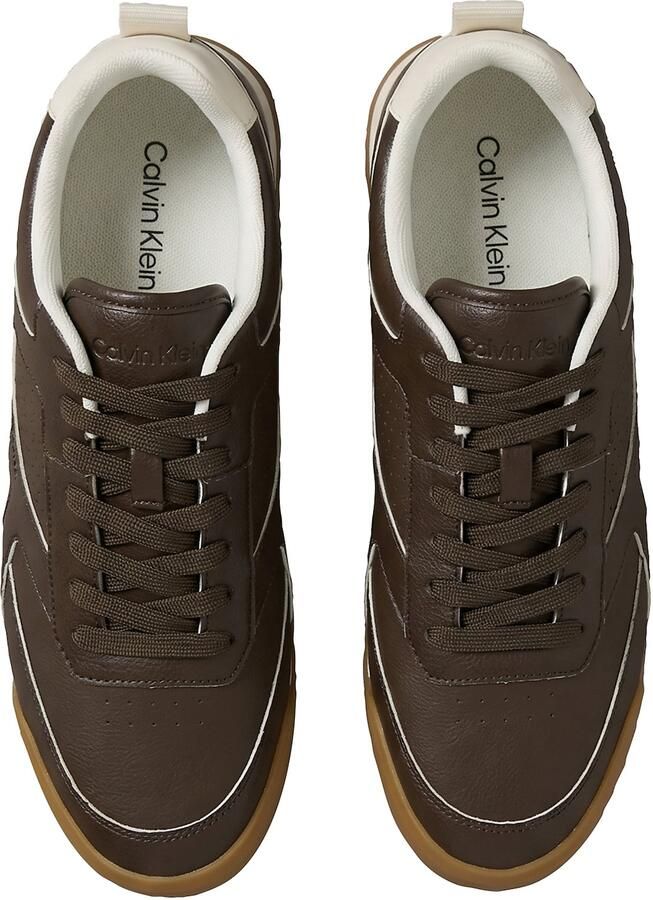 Calvin Klein Sneakers laag donkerbruin wit - Foto 3