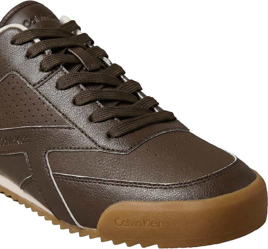 Calvin Klein Sneakers laag donkerbruin wit - Foto 2