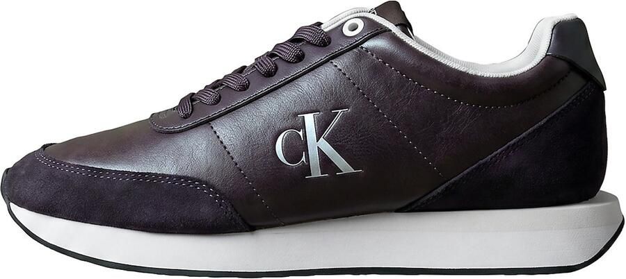 Calvin Klein Sneakers laag donkerbruin zilver