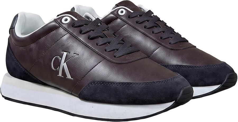 Calvin Klein Sneakers laag donkerbruin zilver - Foto 4