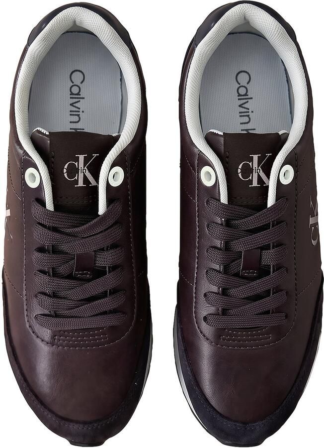 Calvin Klein Sneakers laag donkerbruin zilver - Foto 3
