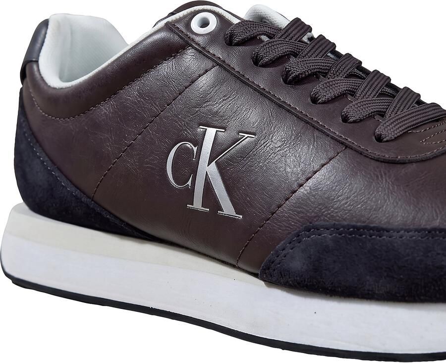 Calvin Klein Sneakers laag donkerbruin zilver - Foto 2