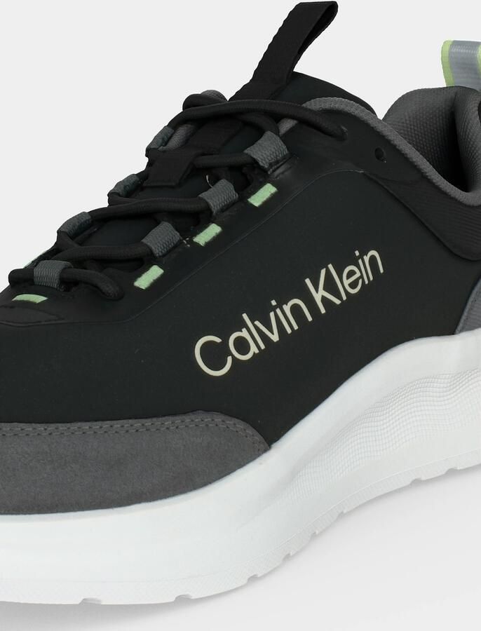 Calvin Klein Sneakers laag donkergrijs zwart wit - Foto 3