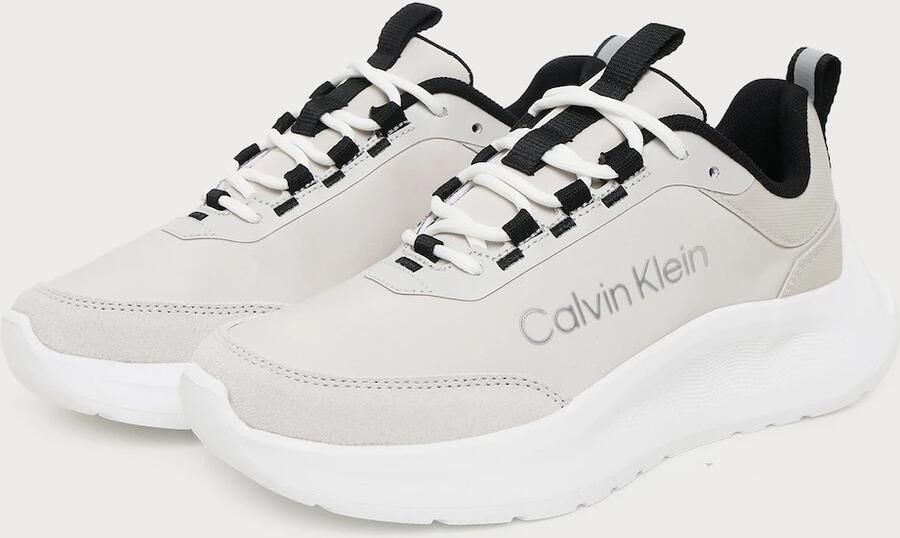 Calvin Klein Sneakers laag 'ESS' lichtgrijs zwart zilver - Foto 3