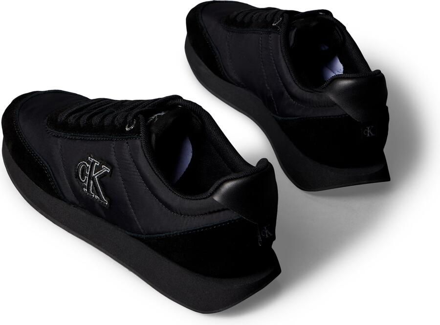 Calvin Klein Sneakers laag 'Essential Retro Mixed Texture' zwart wit - Foto 3