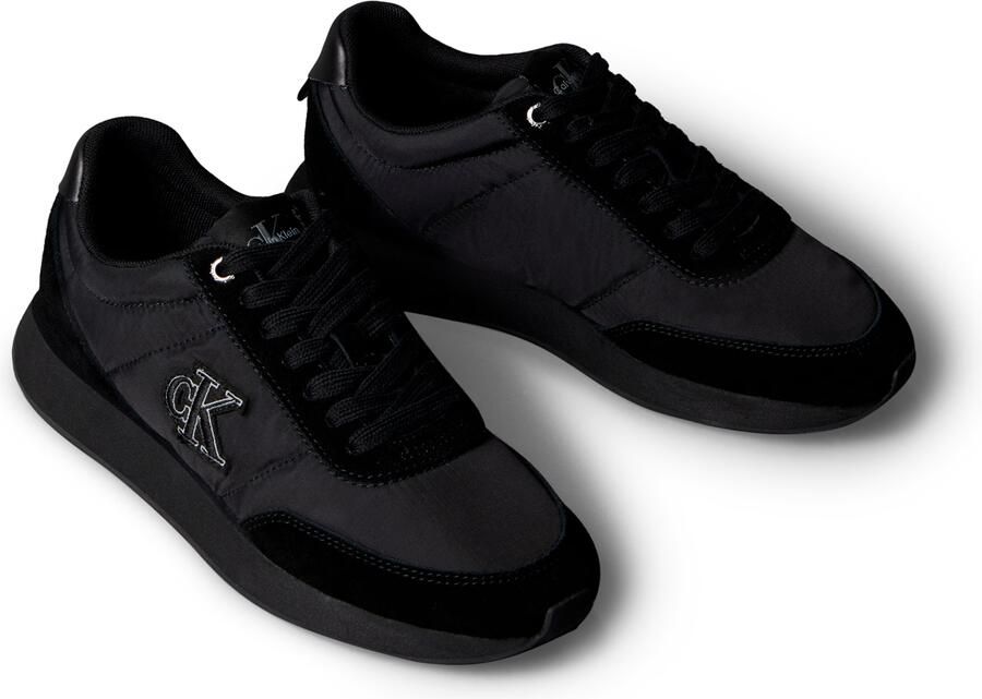 Calvin Klein Sneakers laag 'Essential Retro Mixed Texture' zwart wit - Foto 4