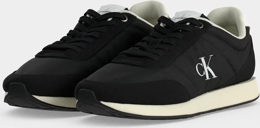 Calvin Klein Sneakers laag 'Essential Retro Mixed Texture' zwart wit - Foto 11