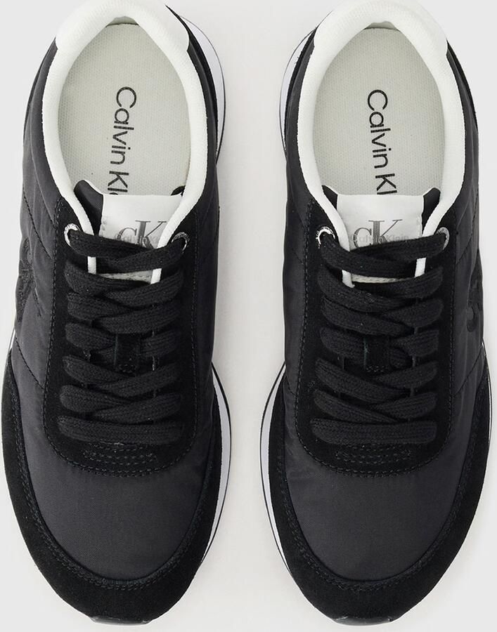 Calvin Klein Sneakers laag 'Essential Retro Mixed Texture' zwart wit - Foto 7
