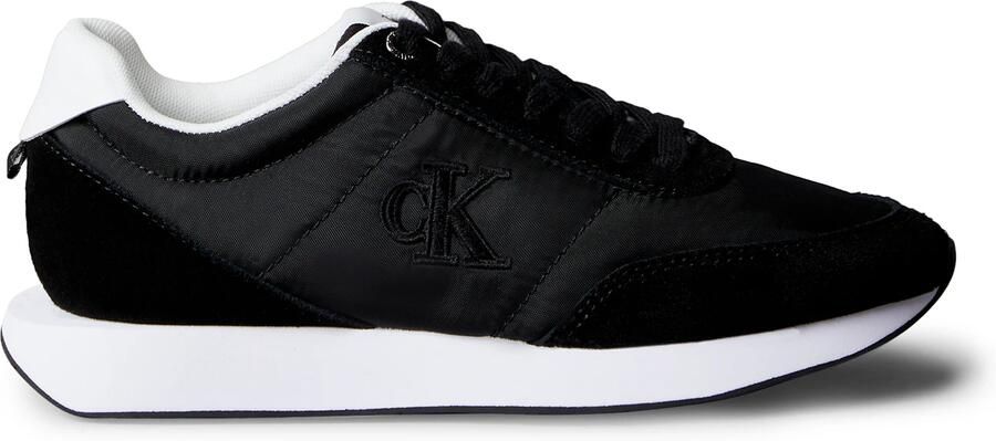 Calvin Klein Sneakers laag 'Essential Retro Mixed Texture' zwart wit - Foto 5