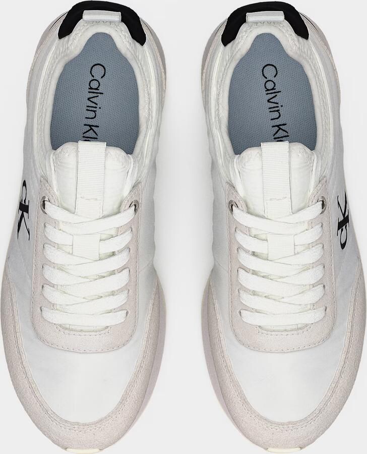 Calvin Klein Sneakers laag 'Essential Retro Mono-sock Fit' lichtgrijs zwart wit - Foto 2