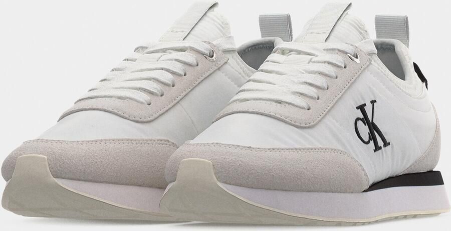 Calvin Klein Sneakers laag 'Essential Retro Mono-sock Fit' lichtgrijs zwart wit - Foto 5