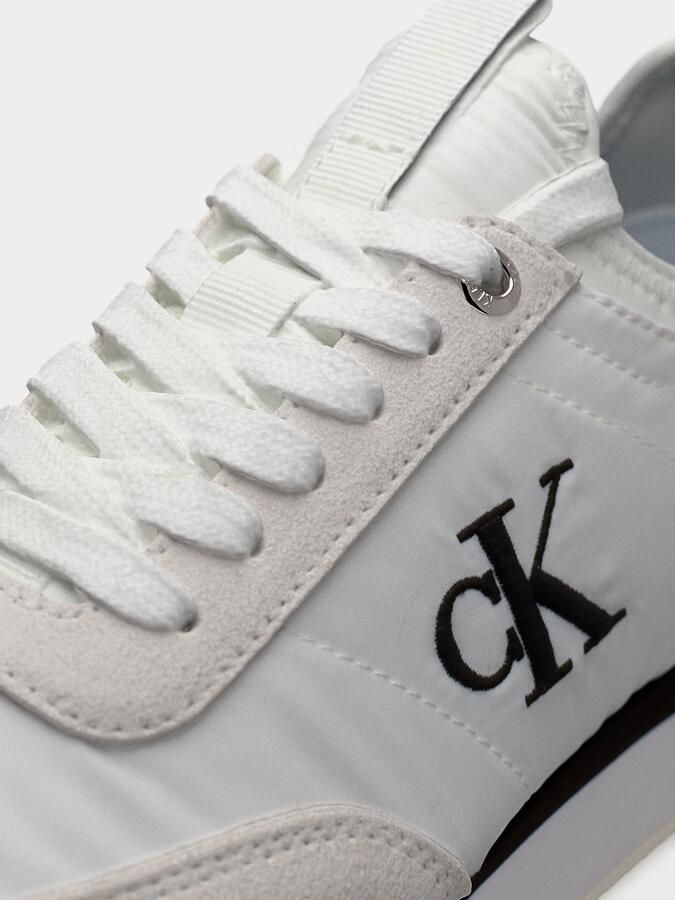 Calvin Klein Sneakers laag 'Essential Retro Mono-sock Fit' lichtgrijs zwart wit - Foto 3