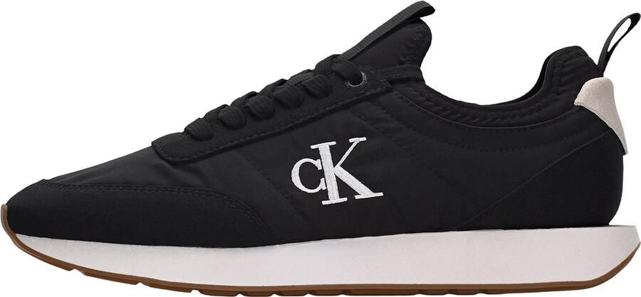 Calvin Klein Sneakers laag 'Essential Retro Mono-sock Fit' zwart natuurwit