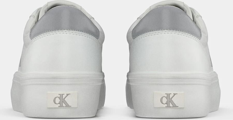 Calvin Klein Jeans Zilveren Leren Sneakers Stijlvol en Comfortabel - Foto 4