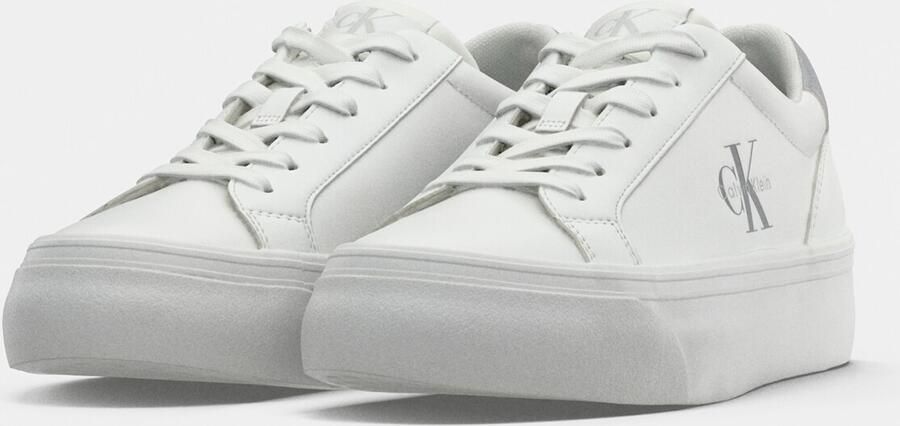 Calvin Klein Jeans Zilveren Leren Sneakers Stijlvol en Comfortabel - Foto 5