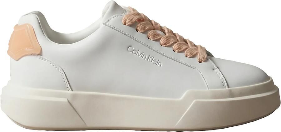 Calvin Klein Sneakers laag lichtoranje wit