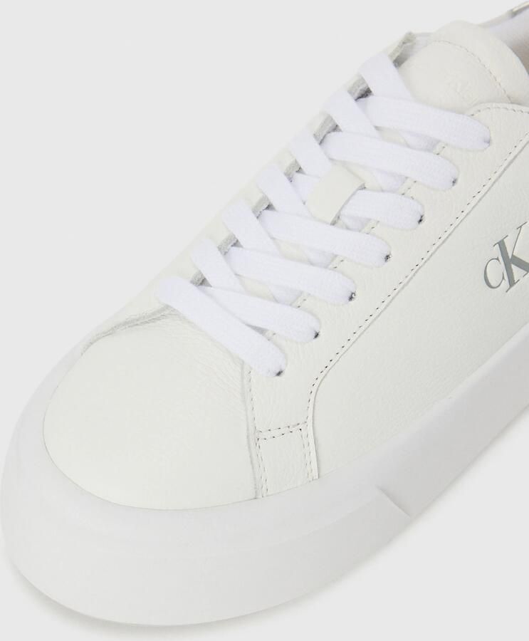 Calvin Klein Leren sneakers met veters en rubberen zool - Foto 4