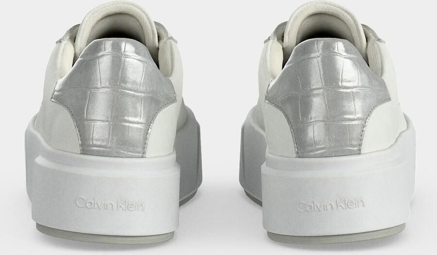 Calvin Klein Sneakers laag zilver wit - Foto 4