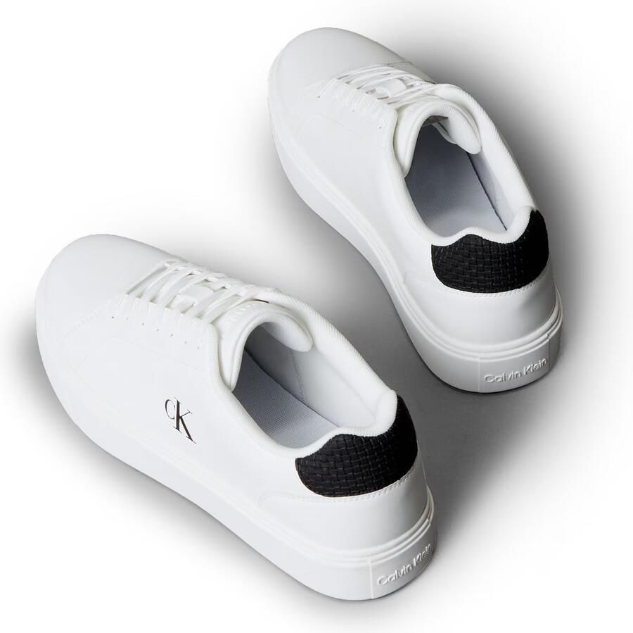 Calvin Klein leren sneakers wit zwart - Foto 5