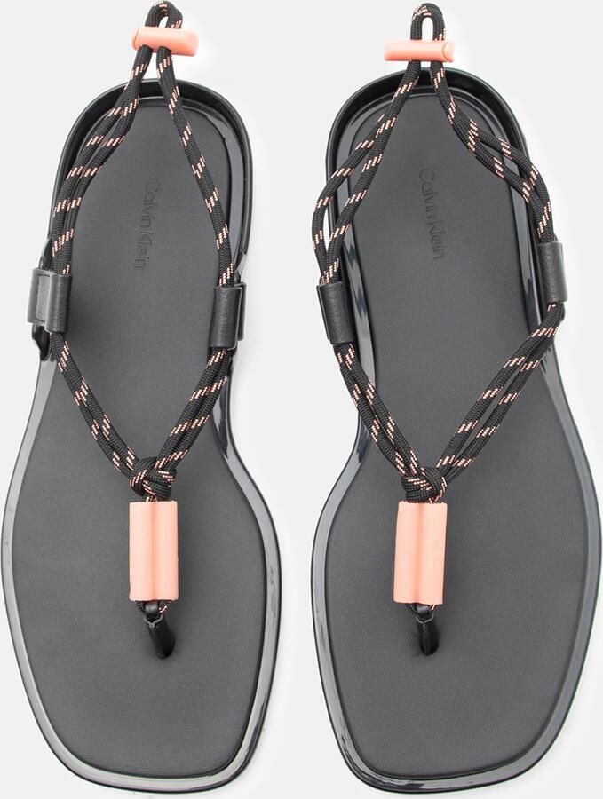 Calvin Klein Teenslipper lichtoranje zwart - Foto 4