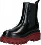 Calvin klein JEANS leren chelsea boots zwart rood - Thumbnail 2