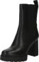 Calvin Klein Jeans Zwarte Leren Plateau Enkellaarzen Black Dames - Thumbnail 3
