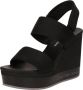 Calvin Klein Jeans Dames Wedge Webbing Sandalen Black Dames - Thumbnail 3