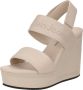 Calvin Klein Elegante Beige Sandalen Gekruiste Banden Beige Dames - Thumbnail 3