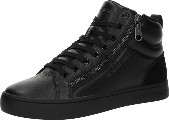 Calvin Klein Jeans Leren sneakers met ritssluiting opzij