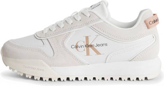 Calvin Klein Tooth Runner Irregular Lines Dames Lage sneakers Leren Sneaker Dames Wit - Foto 5