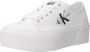 Calvin Klein Witte Flatform Cupsole Lage Sneakers White Dames - Thumbnail 3