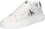 Calvin Klein Witte polyester sneakers met veters contrastdetails print logo White Dames - Thumbnail 3