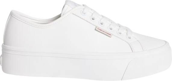 Calvin Klein Jeans Leren sneakers met labeldetails model 'VULC FLATFORM'