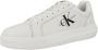 Calvin Klein Essentiële witte sneakers met blauwe details White Heren - Thumbnail 4