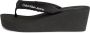 Calvin Klein Jeans Zwarte Casual Textiel Dames Sandalen Black Dames - Thumbnail 3