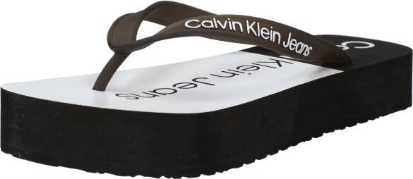 Calvin Klein Jeans Teenslippers met labelprint - Foto 3