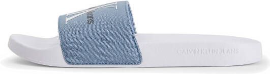 Calvin Klein Jeans Serie Dames Instappers Nauwsluitend Blauw Met Logo - Foto 3