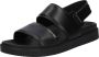 Calvin Klein Zwarte Leren Slippers - Thumbnail 2