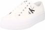 Calvin Klein Vulcanized Flatform Laceup Lage sneakers Dames Wit - Thumbnail 5