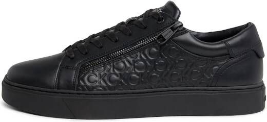 Calvin Klein Zwarte Leren Sneakers met Ingelegd Logo Black Dames - Foto 4