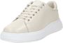 Calvin Klein Beige Leren Platform Sneaker - Thumbnail 2