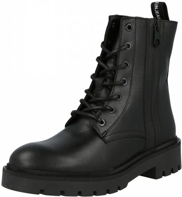 Calvin Klein Combat Mid Laceup Veterboots Laarzen Met Veters Dames Zwart - Foto 4