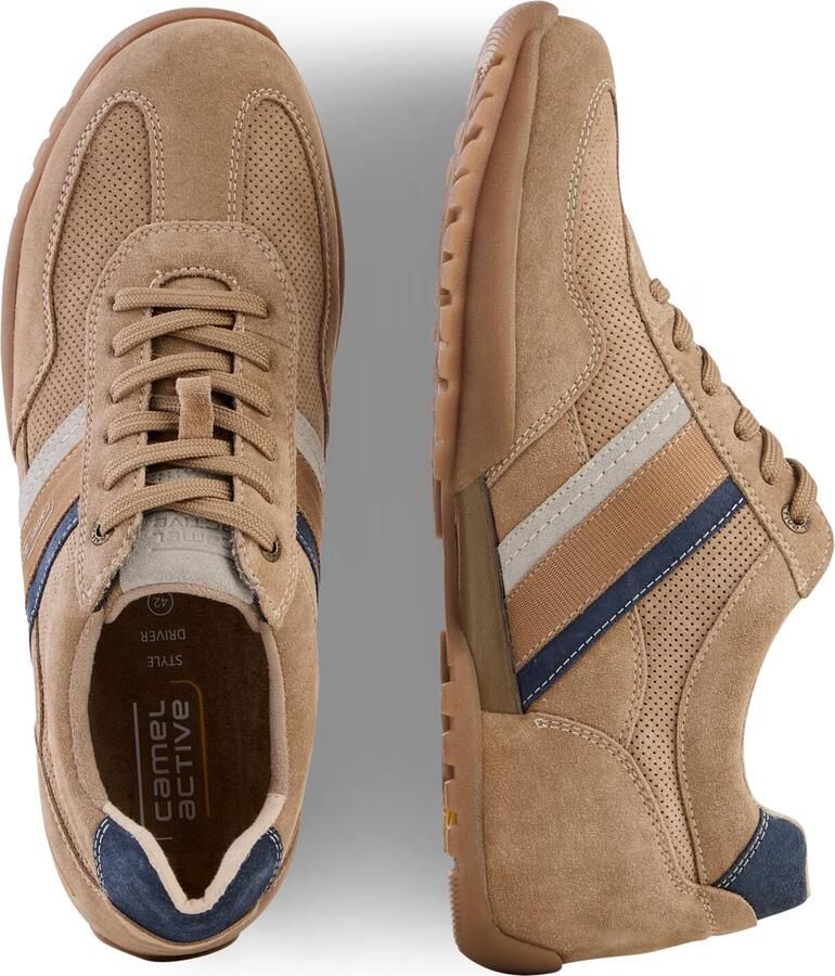 Camel Active Leren sneakers met klassieke vetersluiting Maat menswear-44 Beige - Foto 5