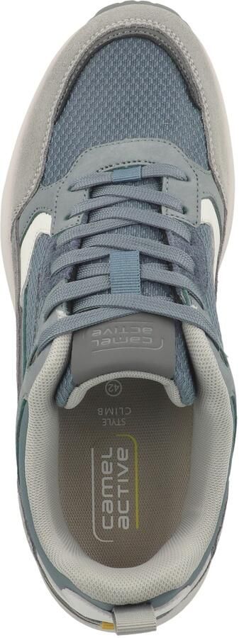 Camel Active Casual sneaker van leer en textielmix Maat Lichtblauwmenswear - Foto 3